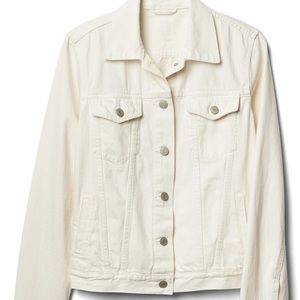 NWOT GAP Icon Denim Jacket in Chalk White (L Tall)